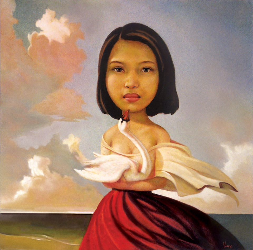 Girl with Swan - SOLD